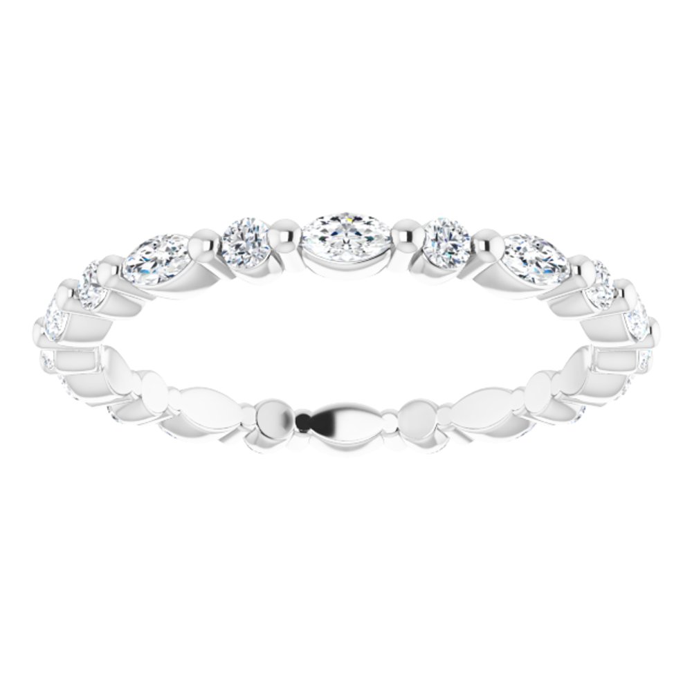 14K White Gold 5/8 CTW Lab-Grown Diamond Eternity Band Size 6