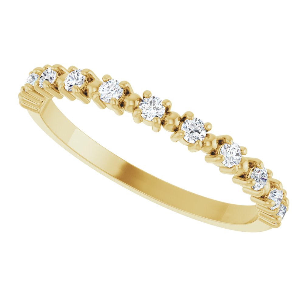 14K Yellow 1/5 CTW Natural Diamond Anniversary Band
