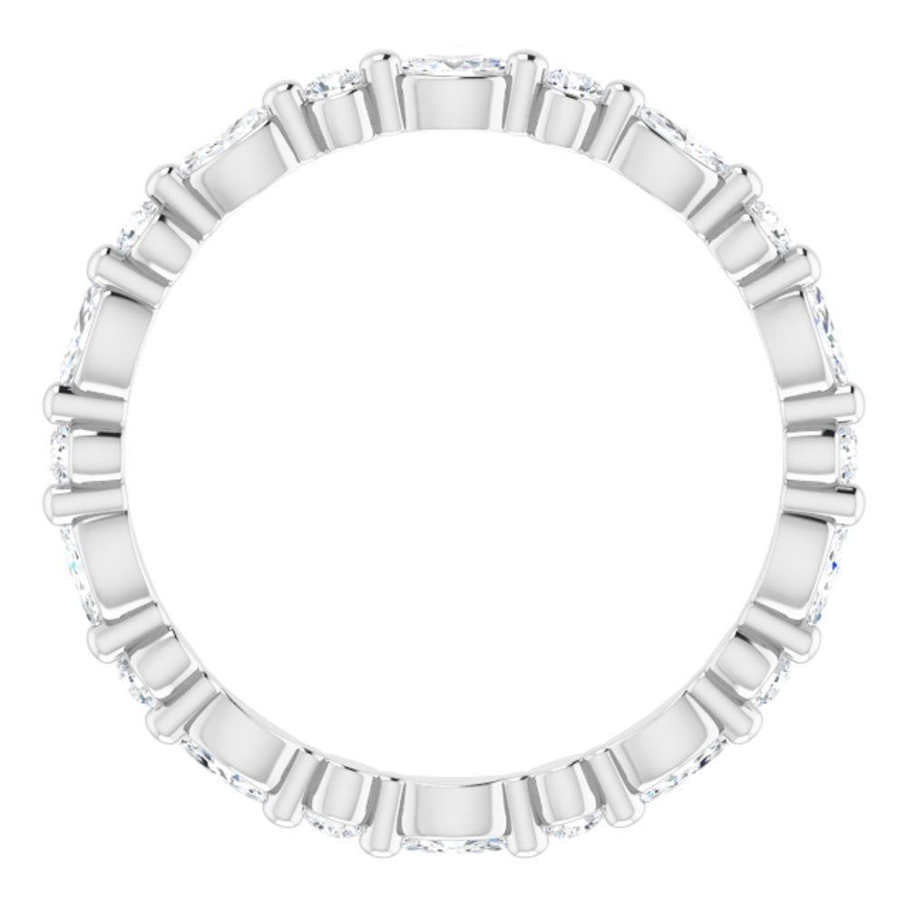 14K White Gold 5/8 CTW Lab-Grown Diamond Eternity Band Size 6