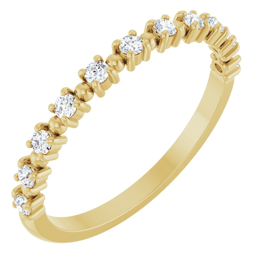 14K Yellow 1/5 CTW Natural Diamond Anniversary Band