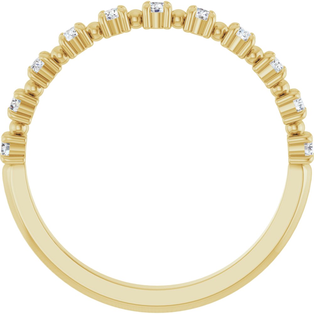 14K Yellow 1/5 CTW Natural Diamond Anniversary Band