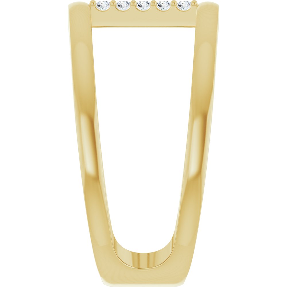 14K Yellow Gold .04 CTW Natural Diamond Negative Space Ring