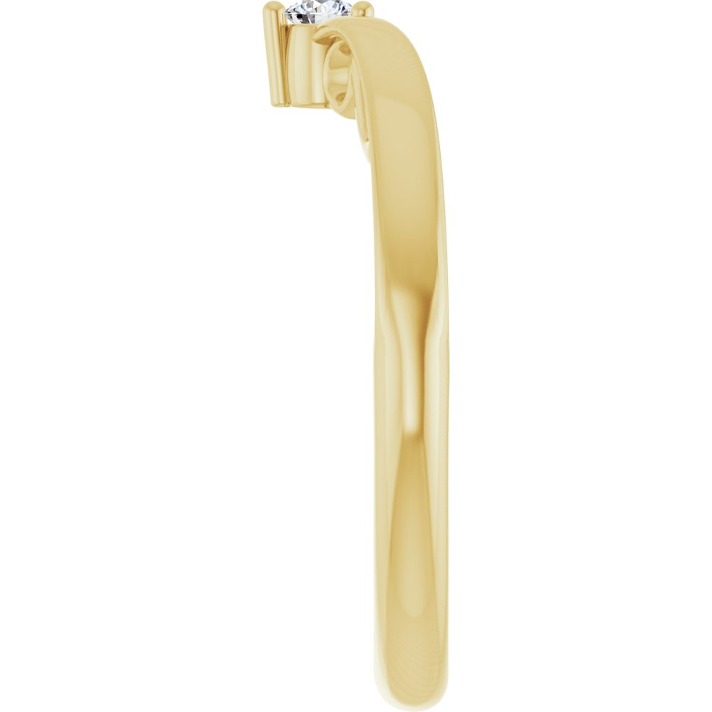 14K Yellow .06 CTW Natural Diamond Contour Band