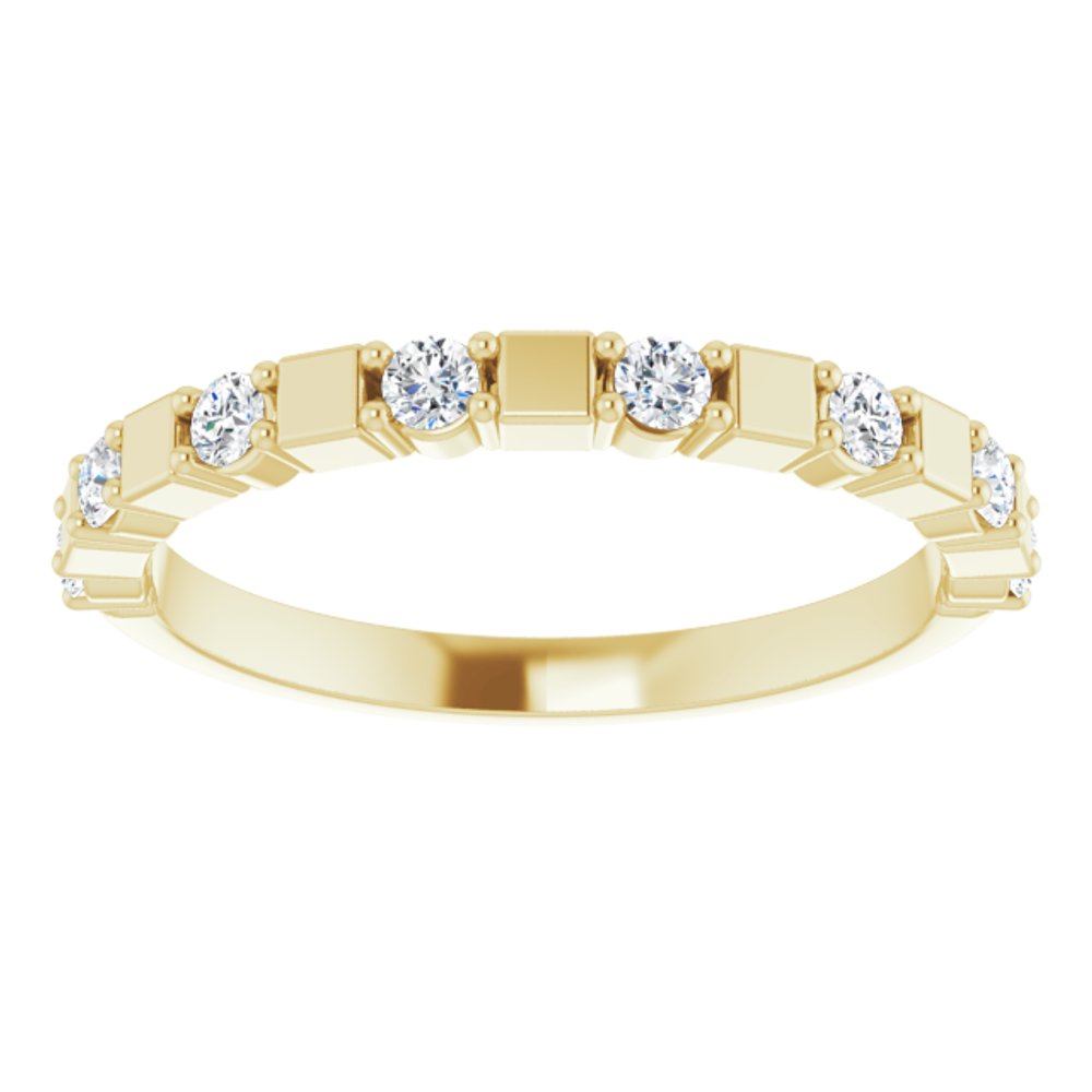 14K Yellow 1/4 CTW Natural Diamond Anniversary Band