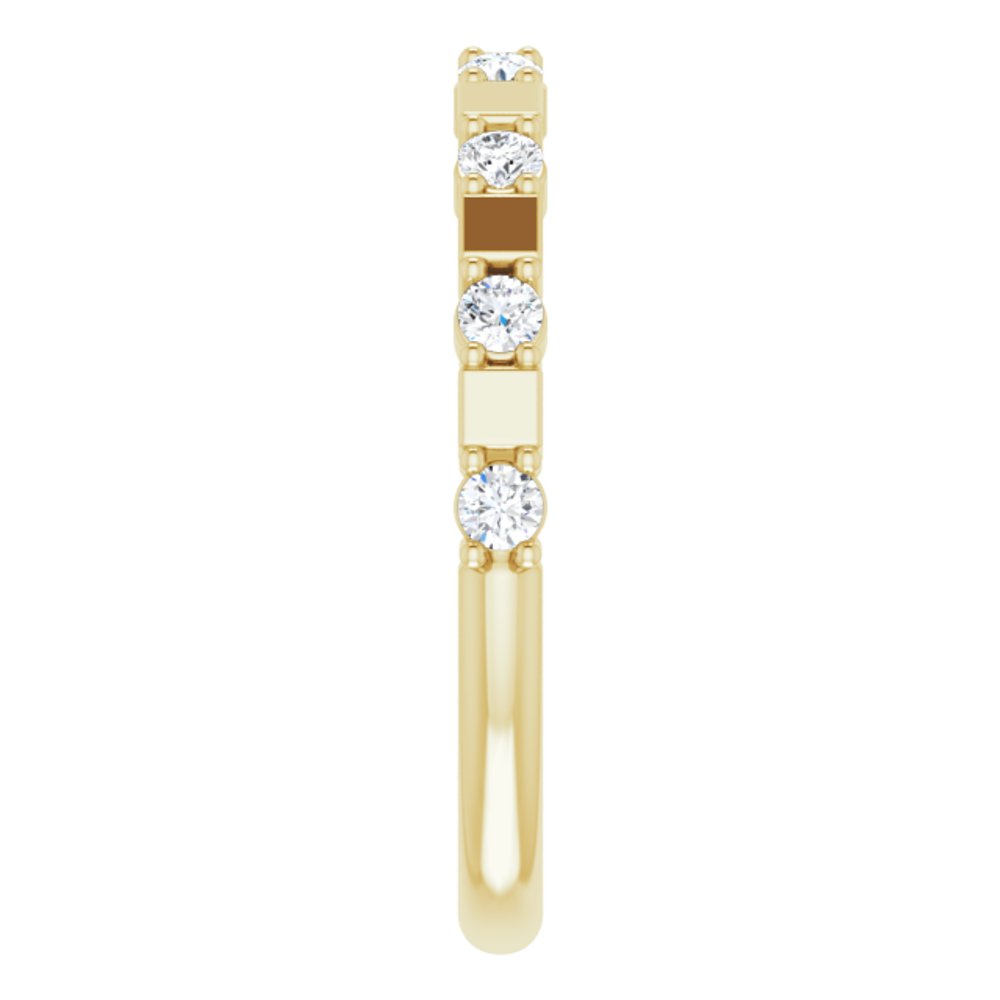14K Yellow 1/4 CTW Natural Diamond Anniversary Band