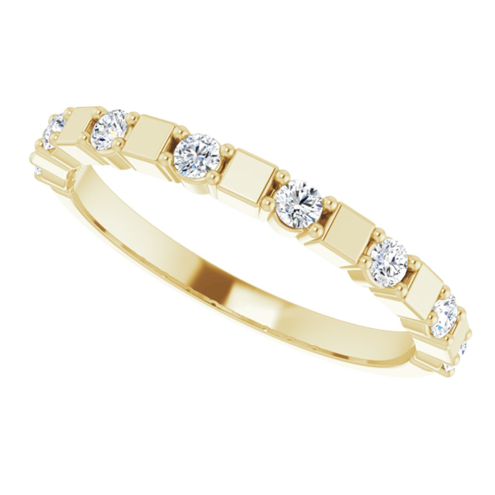 14K Yellow 1/4 CTW Natural Diamond Anniversary Band