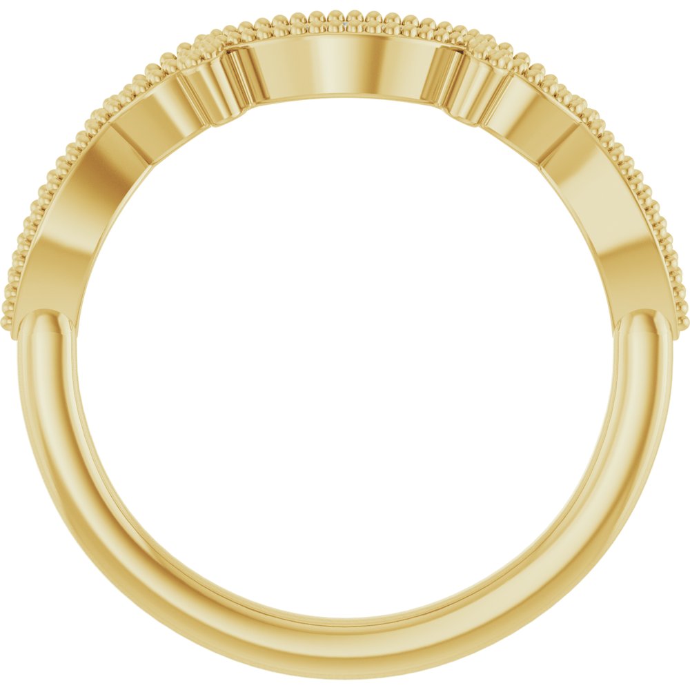 14K Yellow .08 CTW Natural Diamond Contour Band