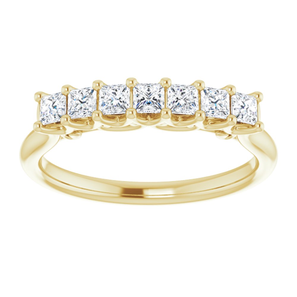 14K Yellow 5/8 CTW Natural Diamond Anniversary Band