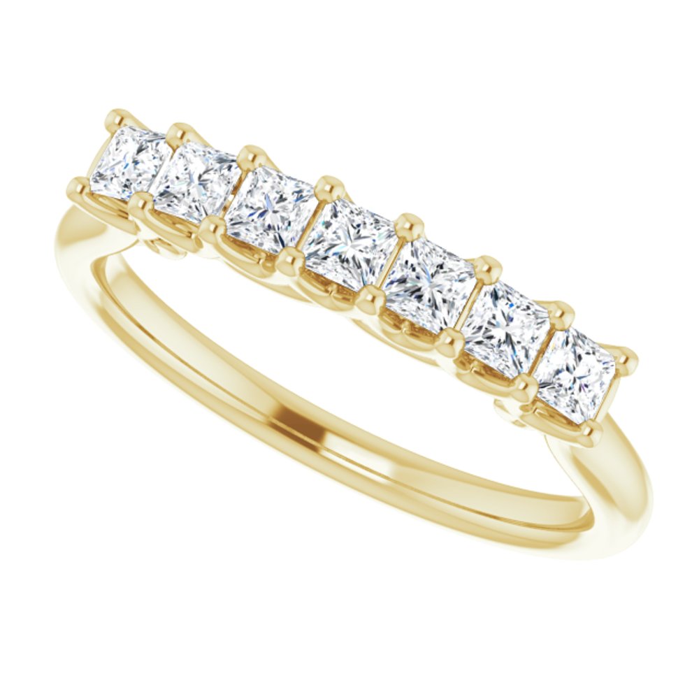 14K Yellow 5/8 CTW Natural Diamond Anniversary Band