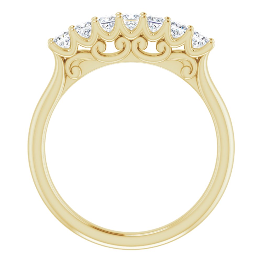 14K Yellow 5/8 CTW Natural Diamond Anniversary Band