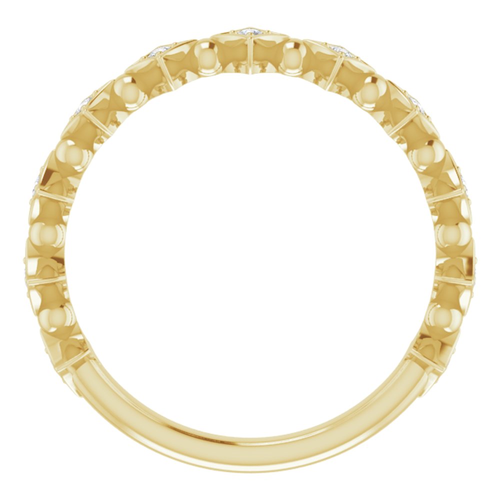 14K Yellow 1/10 CTW Natural Diamond Stackable Ring