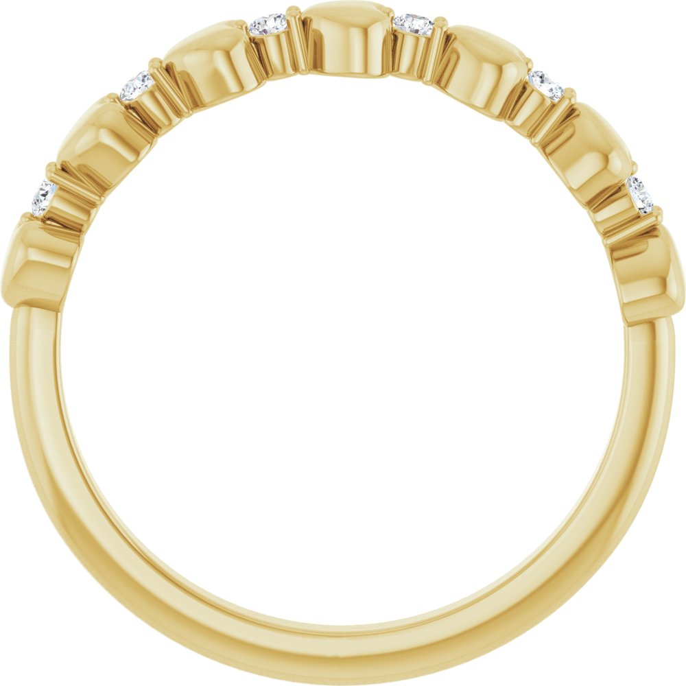 14K Yellow .08 CTW Natural Diamond Heart Stackable Ring