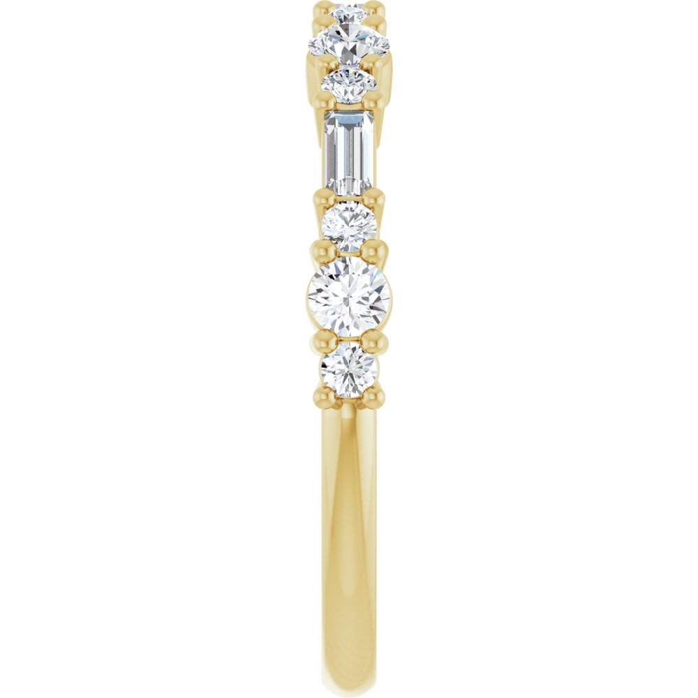 14K Yellow Gold 3/8 CTW Natural Diamond Anniversary Band