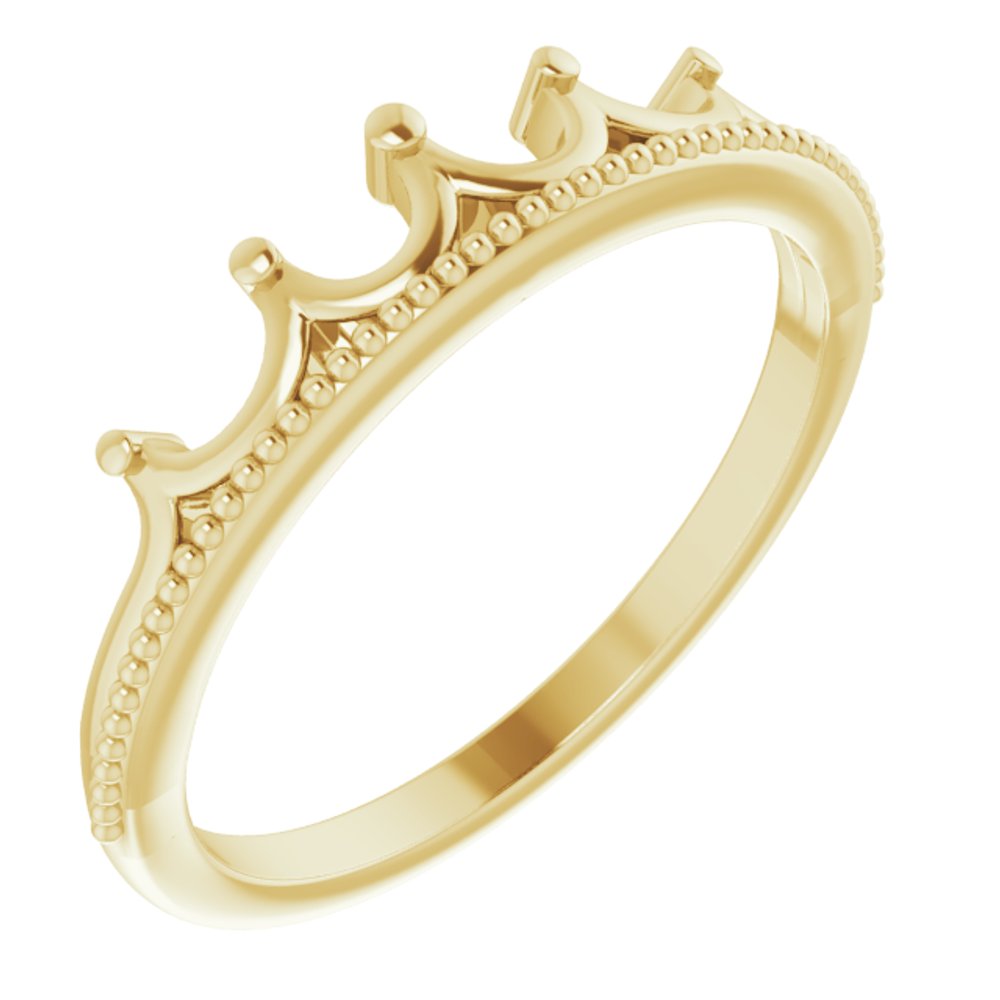 14K Yellow Stackable Crown Ring