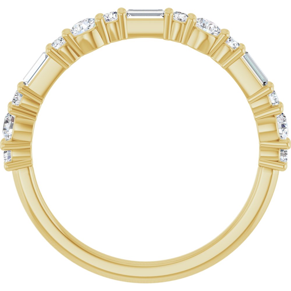 14K Yellow Gold 3/8 CTW Natural Diamond Anniversary Band