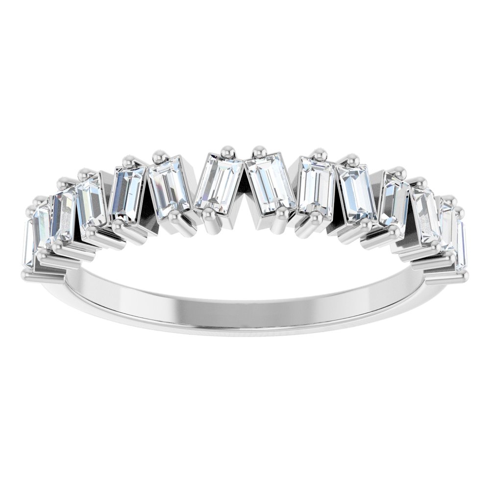14K White 1/2 CTW Natural Diamond Anniversary Band