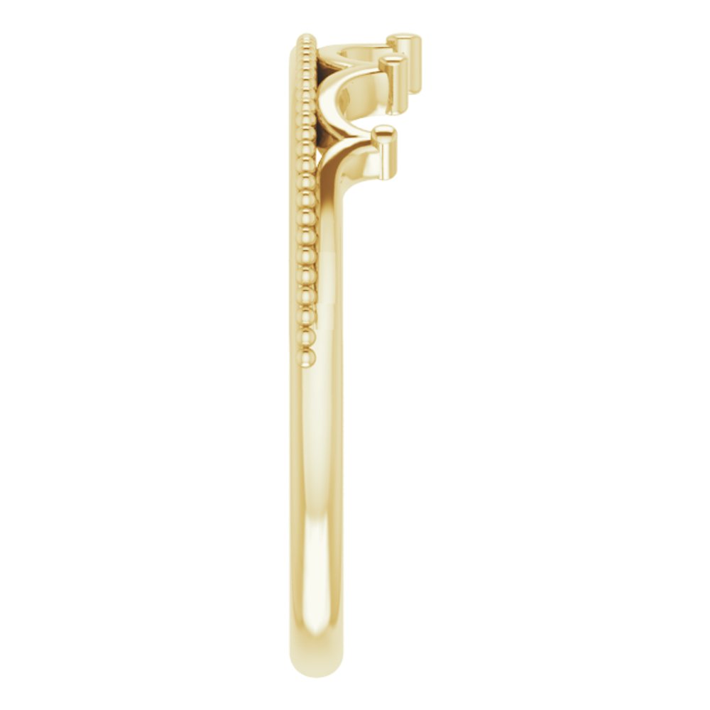 14K Yellow Stackable Crown Ring