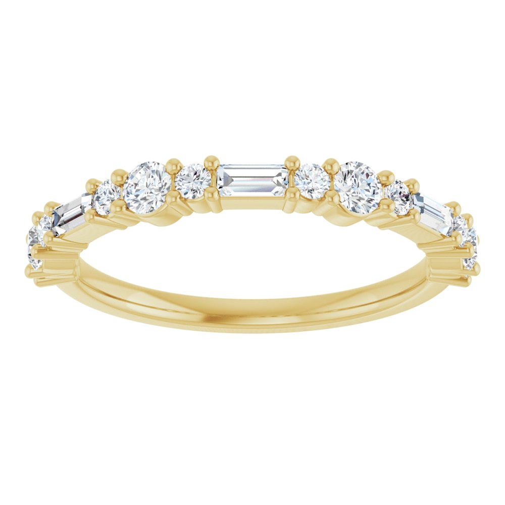 14K Yellow Gold 3/8 CTW Natural Diamond Anniversary Band