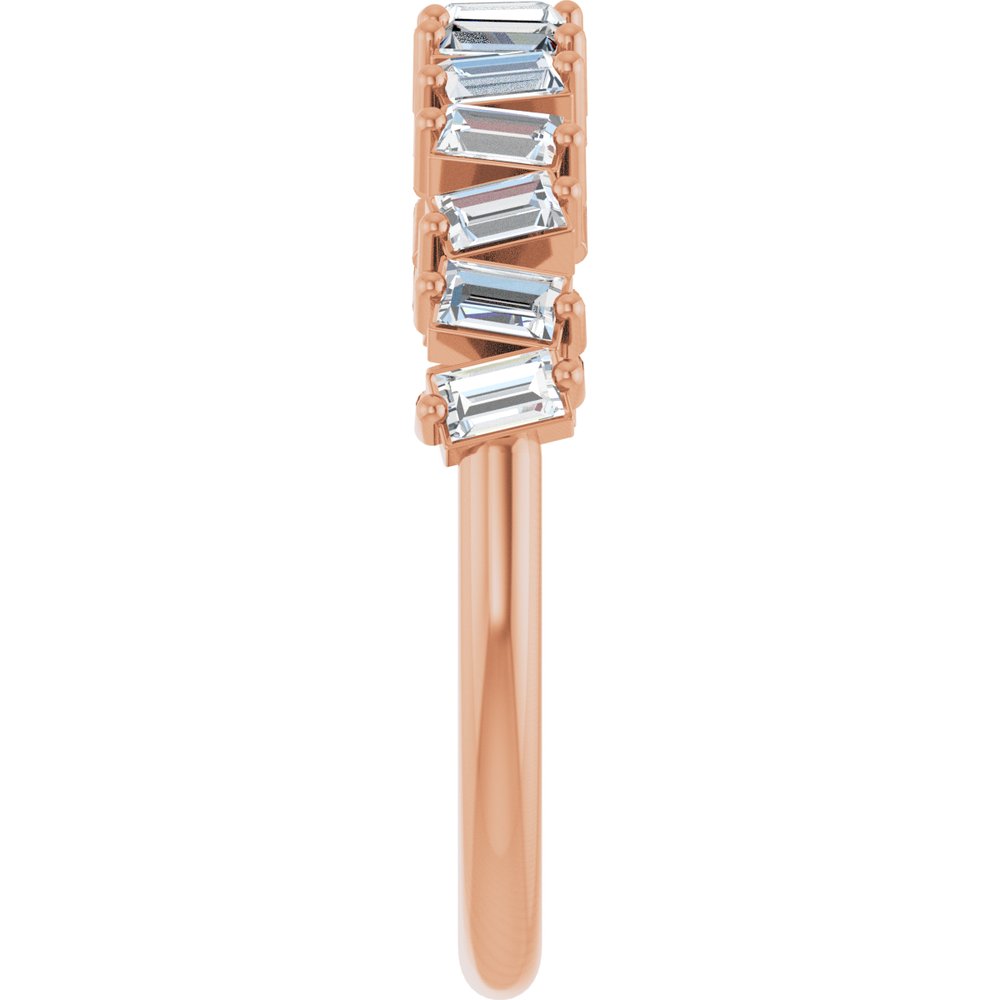 14K Rose 1/2 CTW Natural Diamond Anniversary Band