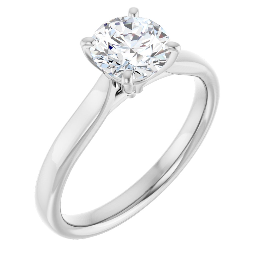 14K White Gold 1 CTW Lab-Grown Diamond Engagement Ring