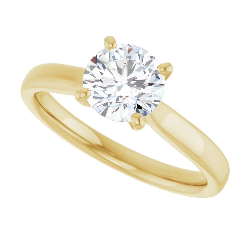 14K Yellow Gold 1 CTW Lab-Grown Diamond Engagement Ring