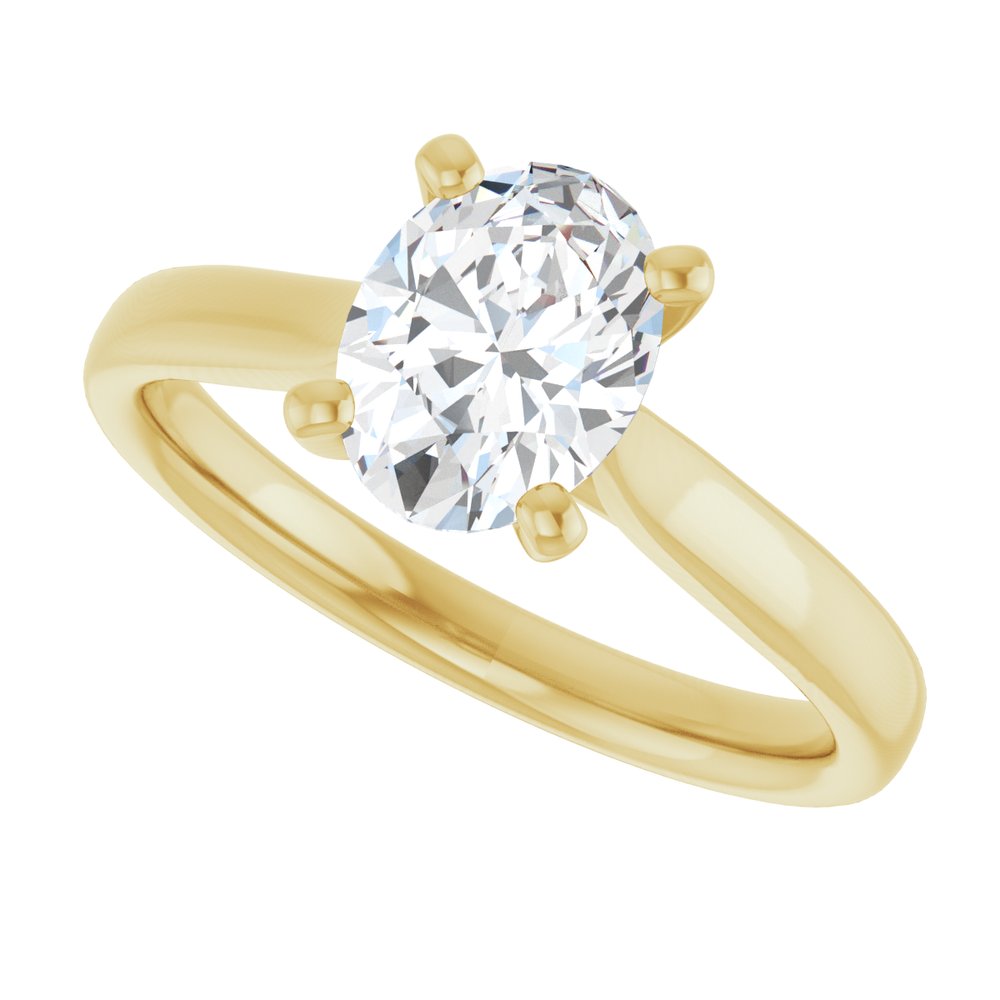 14K Yellow Gold 1 CTW Lab-Grown Diamond Engagement Ring