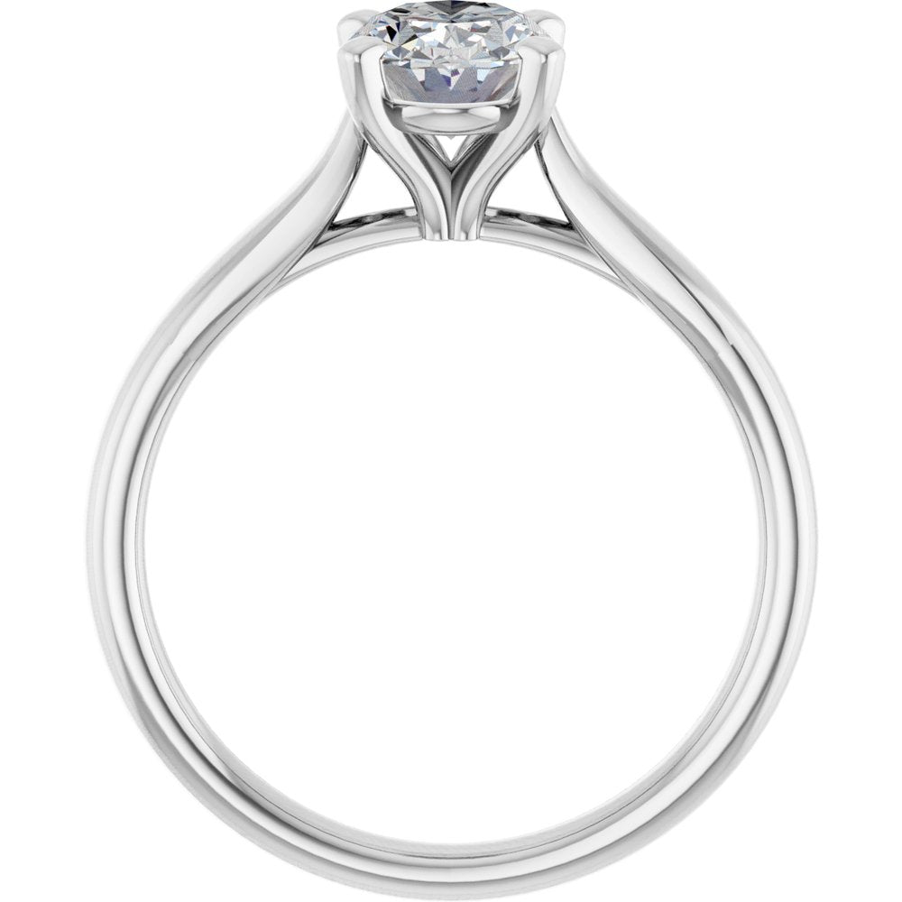 14K White Gold 1 CTW Lab-Grown Diamond Engagement Ring