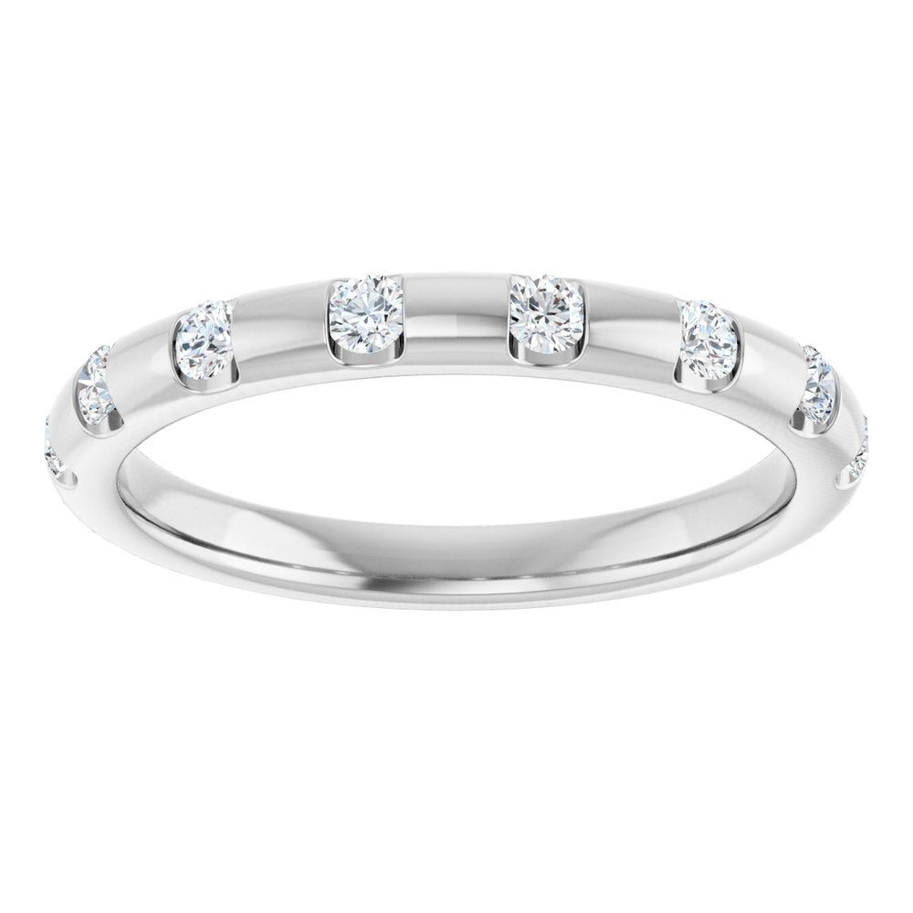 Platinum 1/4 CTW Natural Diamond Anniversary Band
