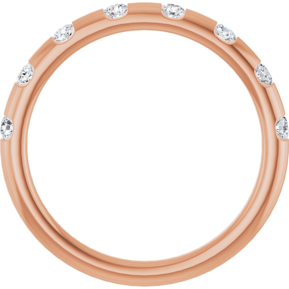 14K Rose Gold 1/4 CTW Natural Diamond Anniversary Band