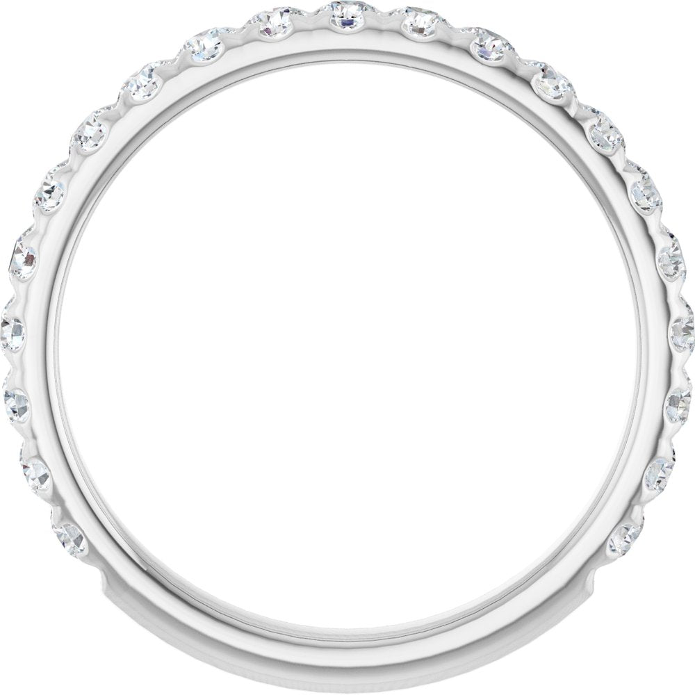 14K White Gold 1/2 CTW Natural Diamond Anniversary Band