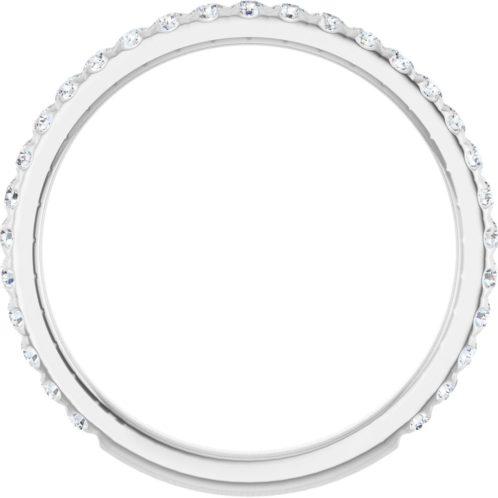 14K White Gold 3/8 CTW Natural Diamond Anniversary Band