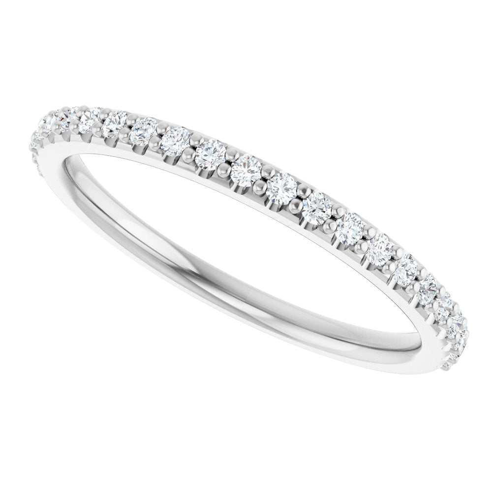 14K White Gold 1/5 CTW Natural Diamond Band