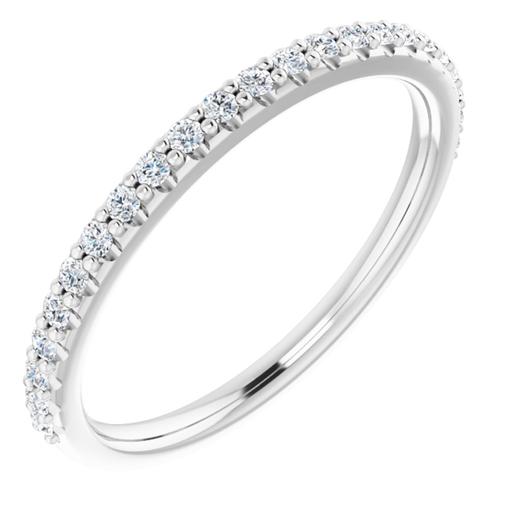 14K White Gold 1/5 CTW Natural Diamond Band