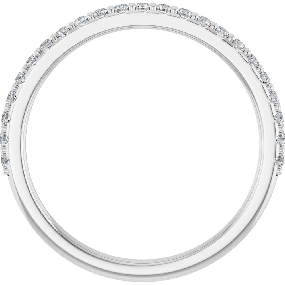 14K White 1/5 CTW Natural Diamond Band