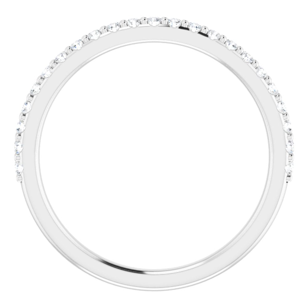 14K White Gold 1/5 CTW Natural Diamond Band