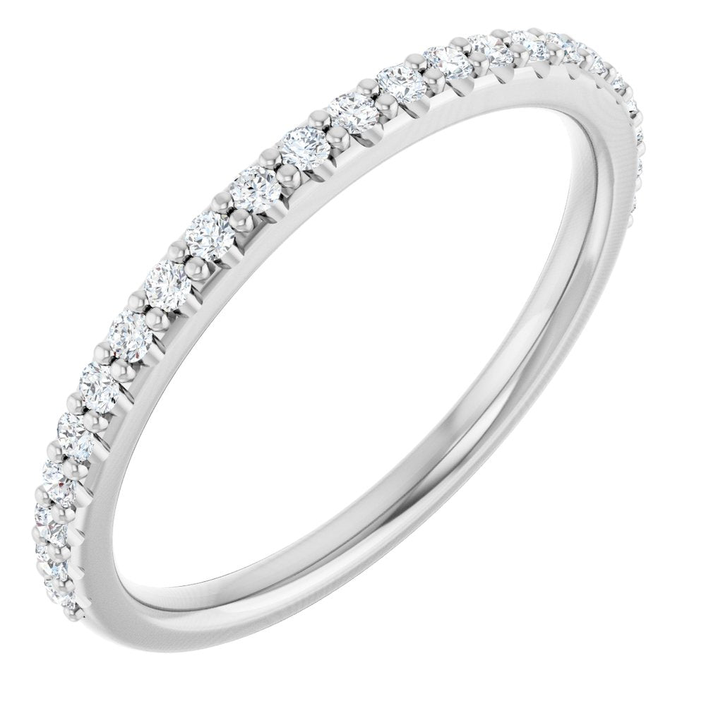 14K White Gold 1/5 CTW Natural Diamond Band