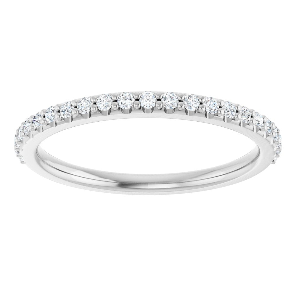 14K White Gold 1/5 CTW Natural Diamond Band