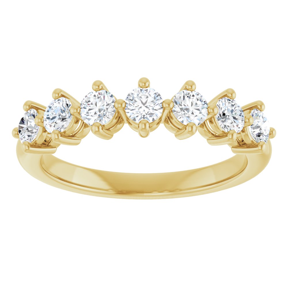14K Yellow Gold 3/4 CTW Natural Diamond Anniversary Band