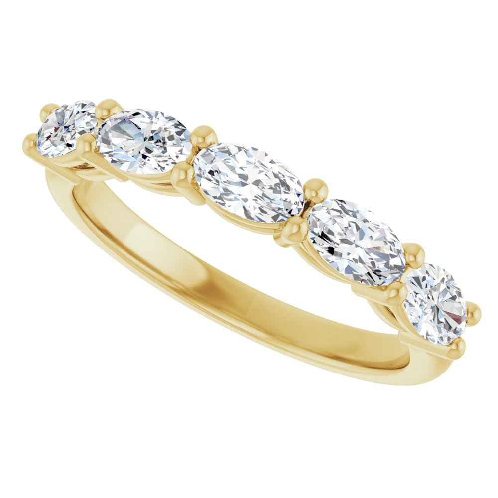 14K Yellow Gold 1 1/6 CTW Natural Diamond Anniversary Band