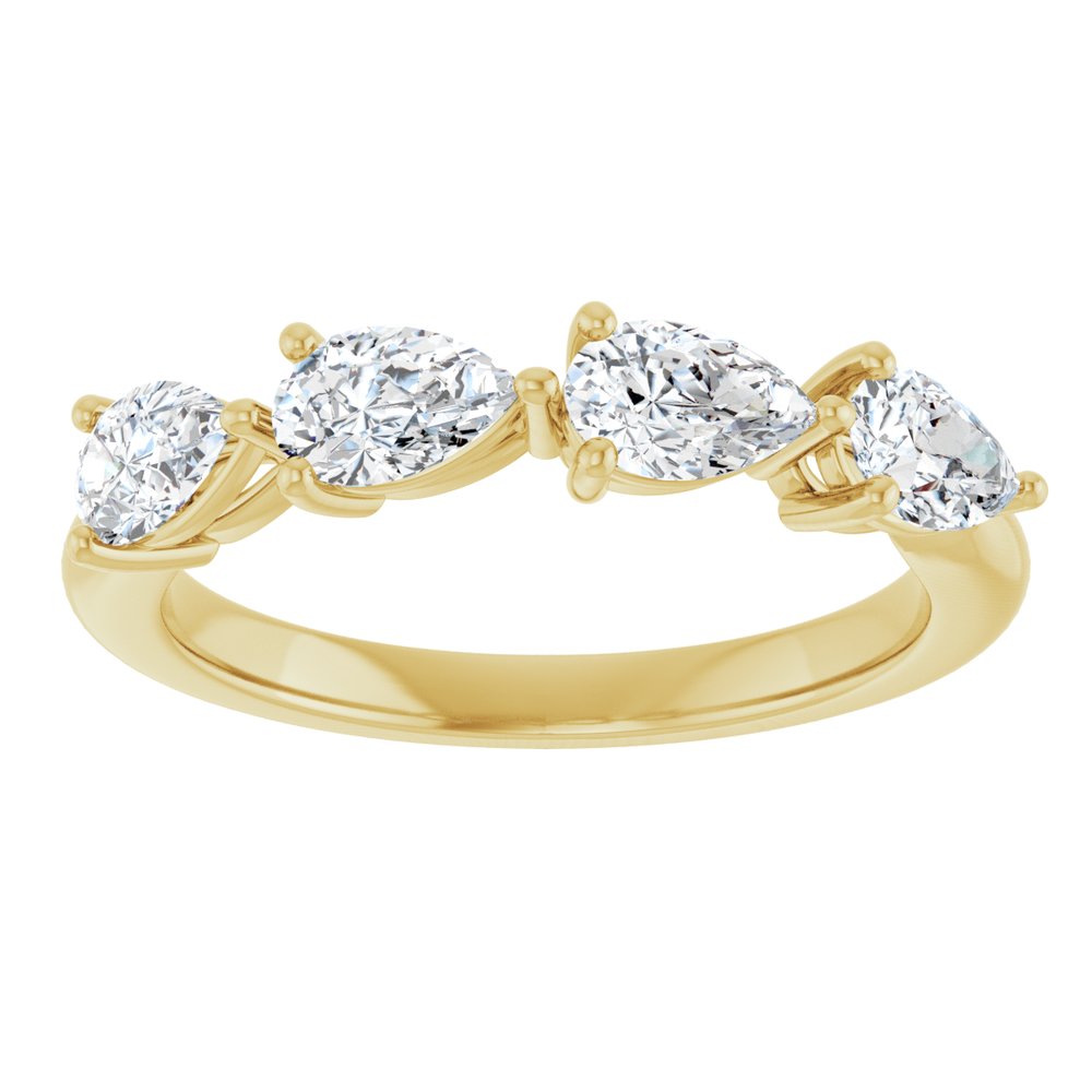 14K Yellow Gold 1 CTW Natural Diamond Anniversary Band
