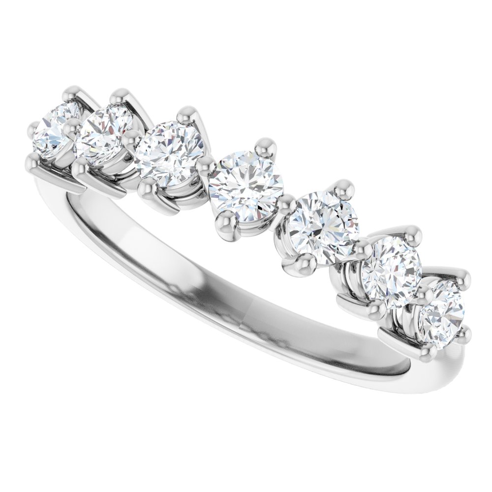 14K White Gold 3/4 CTW Natural Diamond Anniversary Band