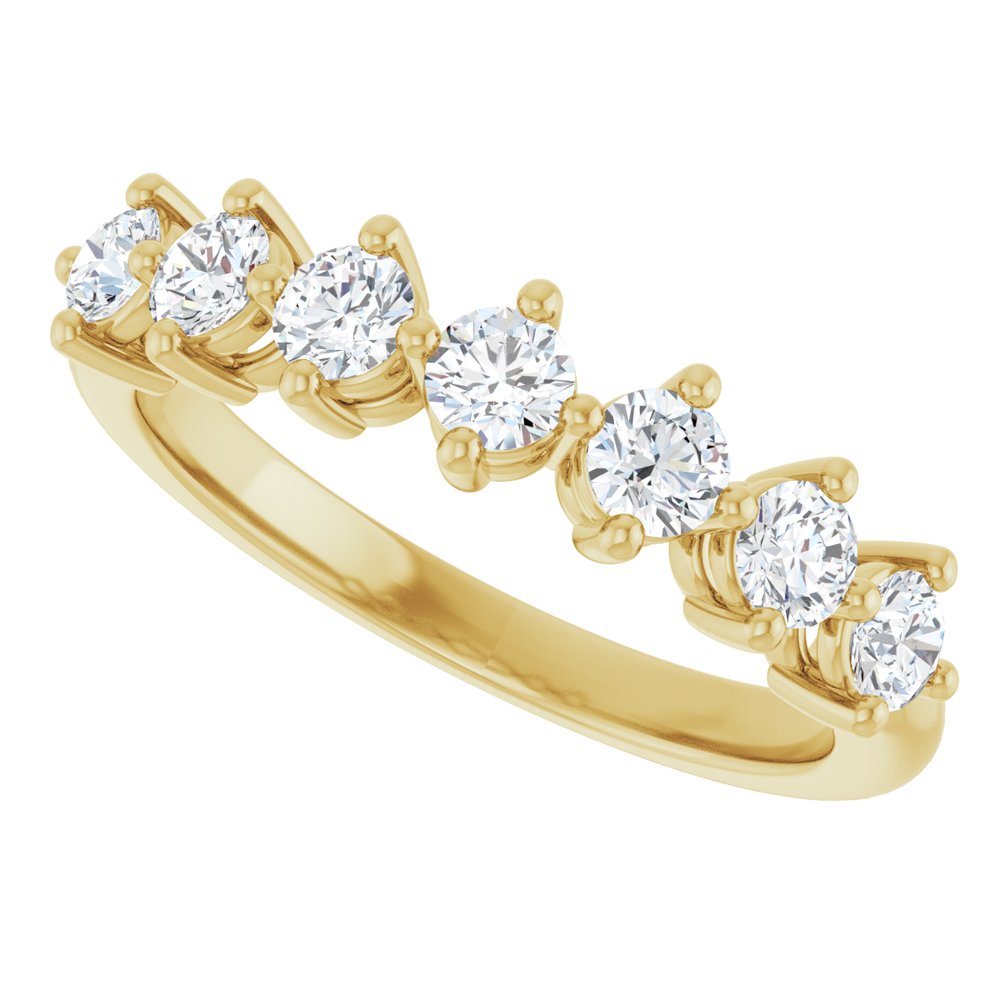 14K Yellow Gold 3/4 CTW Natural Diamond Anniversary Band