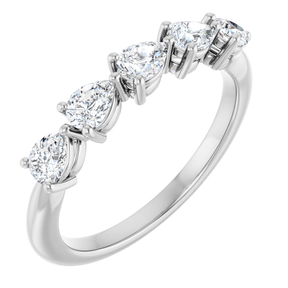 14K White Gold 5/8 CTW Lab-Grown Diamond Anniversary Band