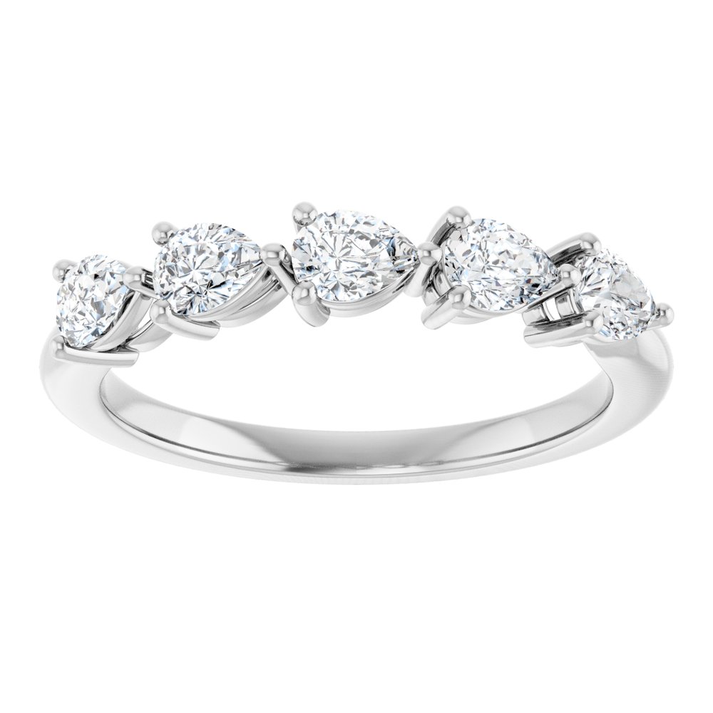 14K White Gold 5/8 CTW Lab-Grown Diamond Anniversary Band