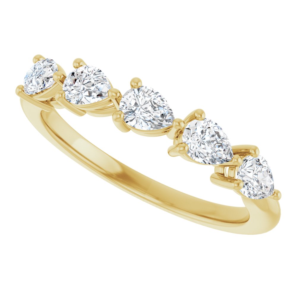14K Yellow Gold 5/8 CTW Lab-Grown Diamond Anniversary Band