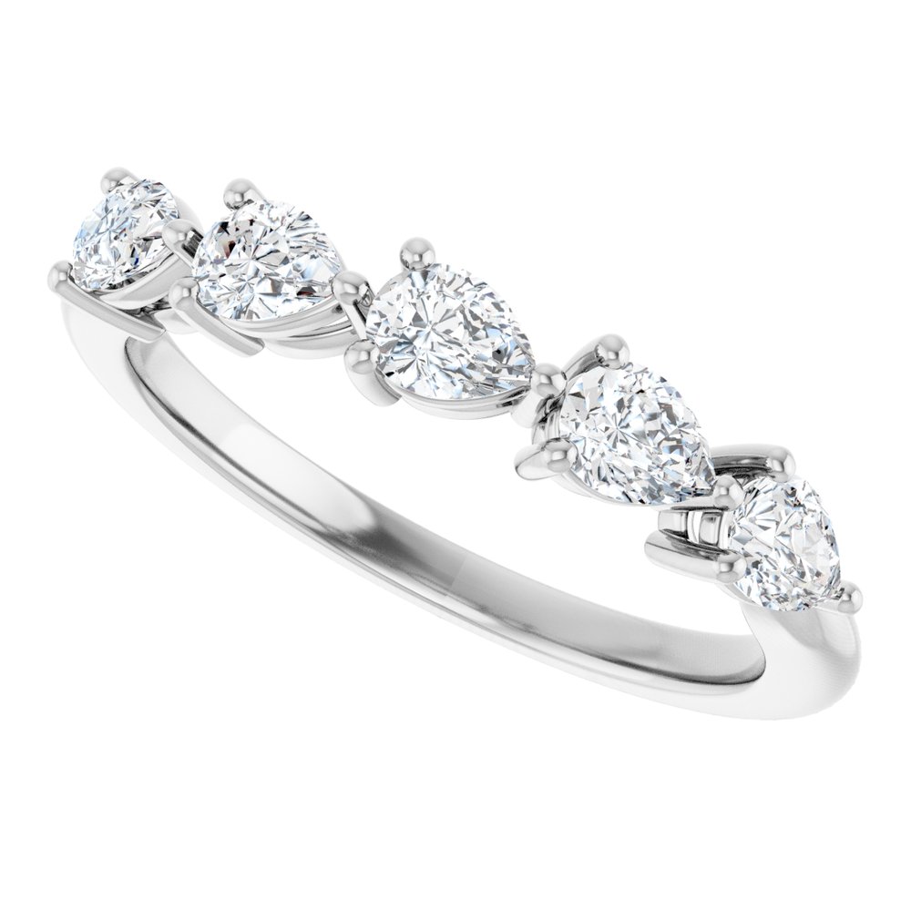14K White Gold 5/8 CTW Lab-Grown Diamond Anniversary Band