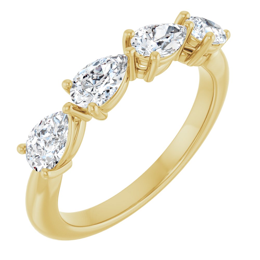 14K Yellow Gold 1 CTW Natural Diamond Anniversary Band