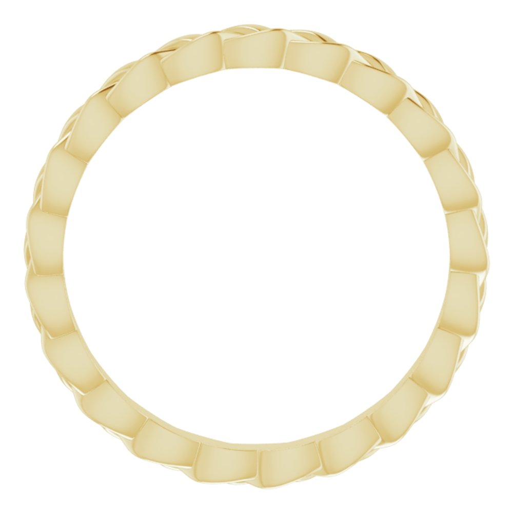 14K Yellow Gold 2 mm Woven-Design Band Size 5