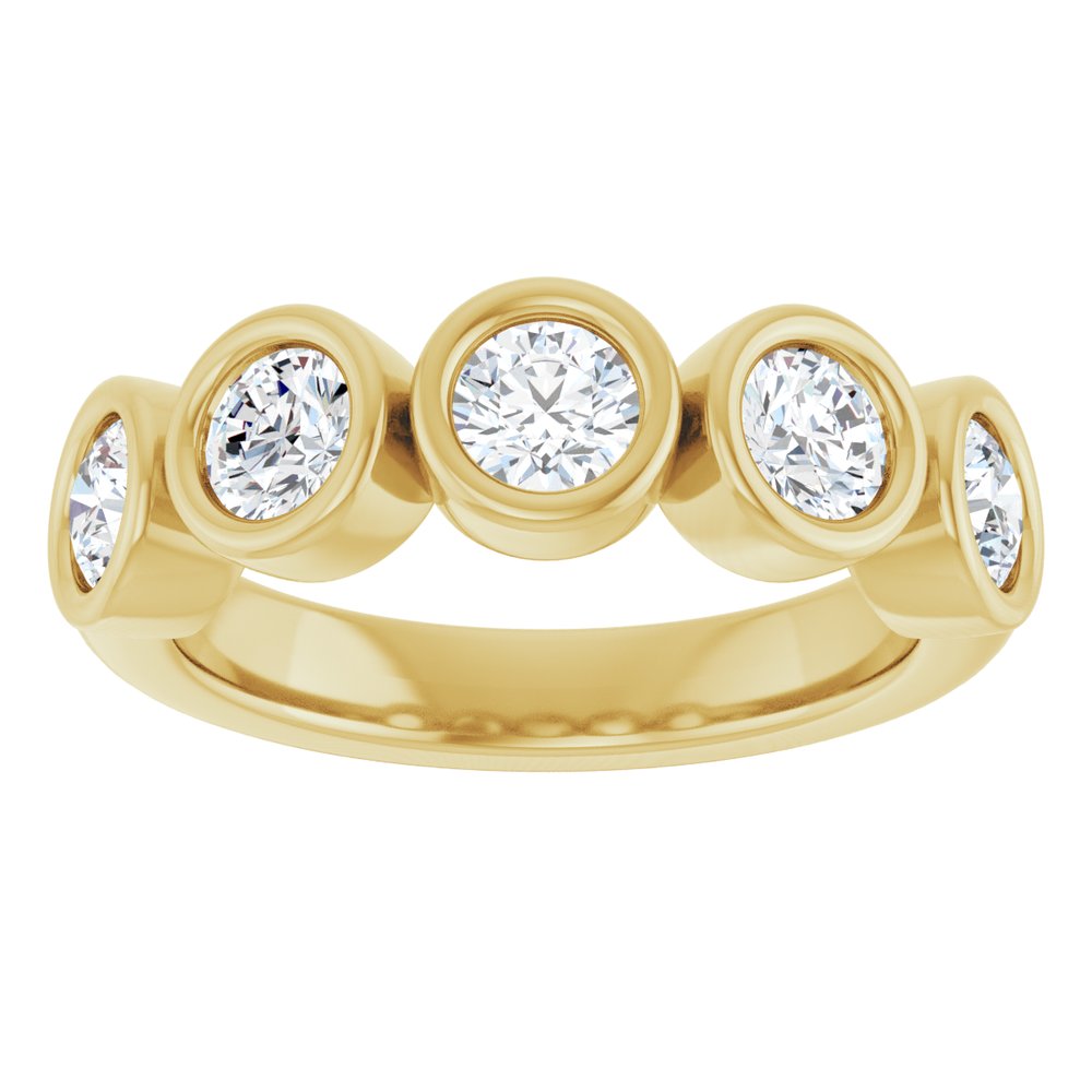 14K Yellow Gold 1 1/3 CTW Natural Diamond Anniversary Band