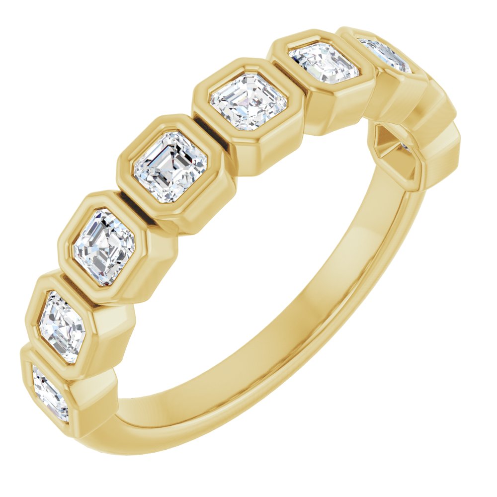 14K Yellow Gold 9/10 CTW Lab-Grown Diamond Anniversary Band